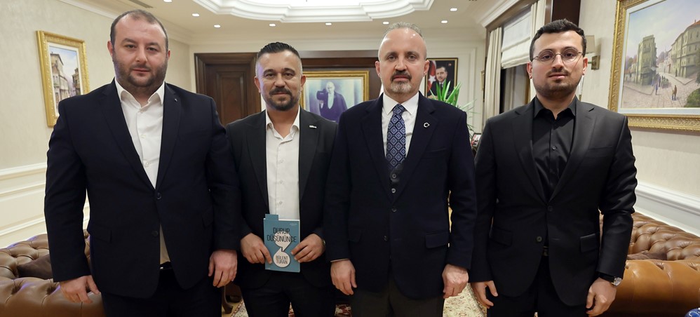 BÜLENT TURAN, HAK-İŞ VE HİZMET-İŞ YÖNETİCİLERİNİ KABUL ETTİ